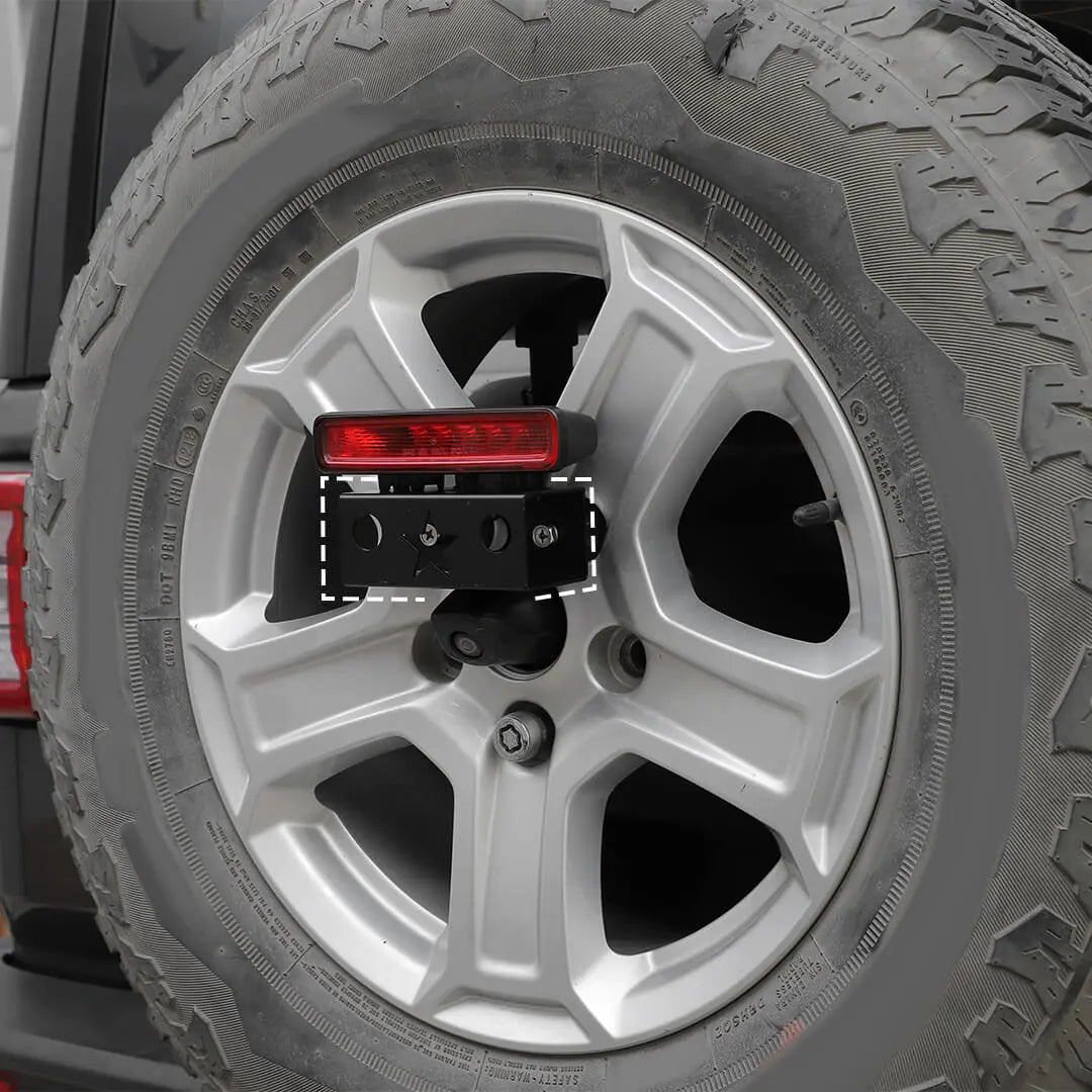 For 2018+ Jeep Wrangler JL Exterior Center High Mount Brake Light Relocation Bracket Accessories