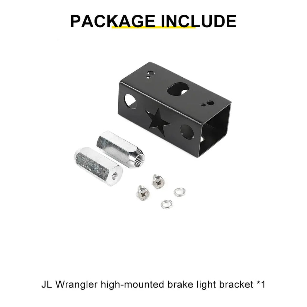 For 2018+ Jeep Wrangler JL Exterior Center High Mount Brake Light Relocation Bracket Accessories