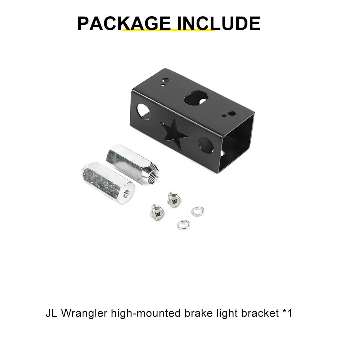 For 2018+ Jeep Wrangler JL Exterior Center High Mount Brake Light Relocation Bracket Accessories
