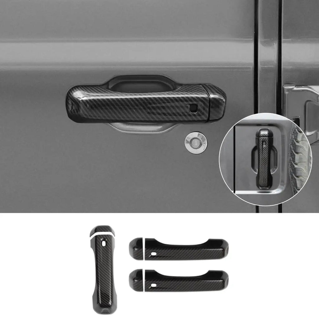 For 2018+ Jeep Wrangler JL Exterior Door Tailgate Handle Cover Trim Shell (3 pcs)