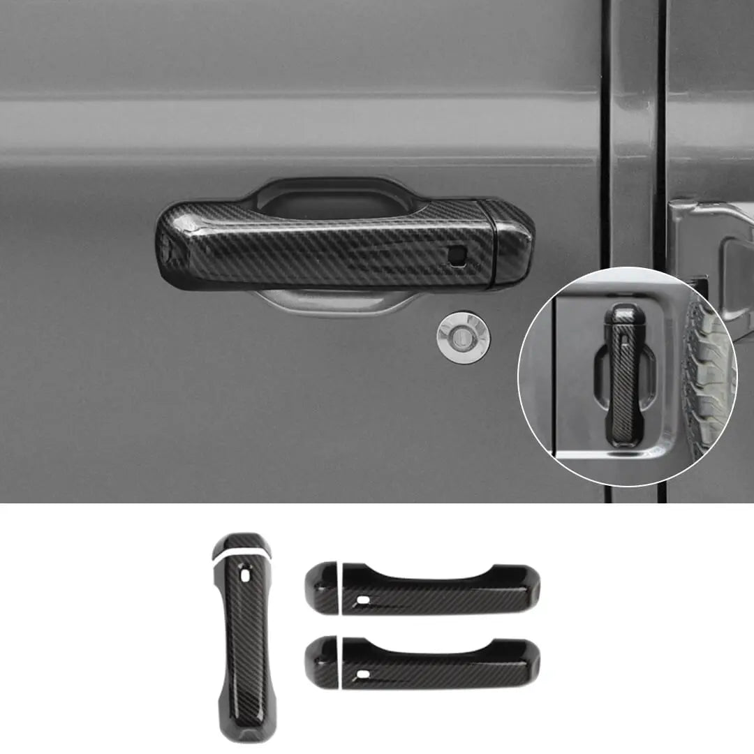 For 2018+ Jeep Wrangler JL Exterior Door Tailgate Handle Cover Trim Shell (3 pcs)