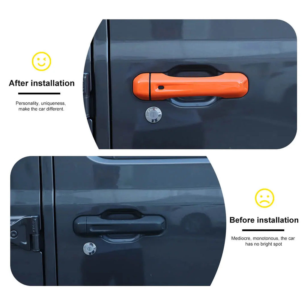 For 2018+ Jeep Wrangler JL Exterior Door Tailgate Handle Cover Trim Shell (3 pcs)