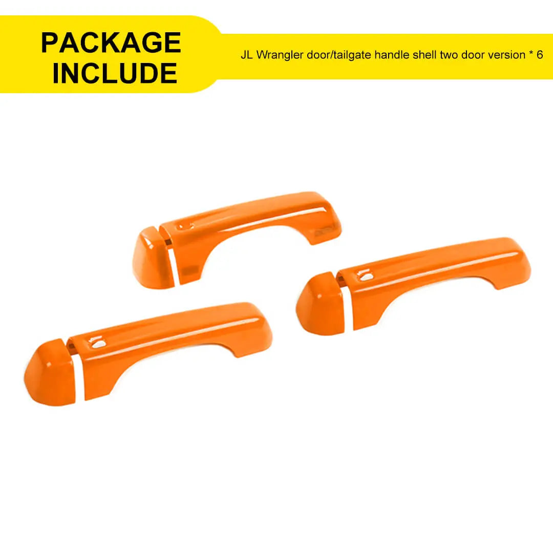 For 2018+ Jeep Wrangler JL Exterior Door Tailgate Handle Cover Trim Shell (3 pcs)