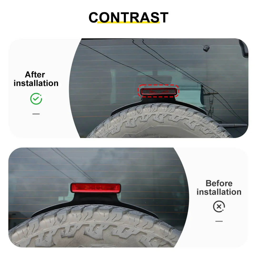 For 2018+ Jeep Wrangler JL Exterior High Brake Light Cover Trim