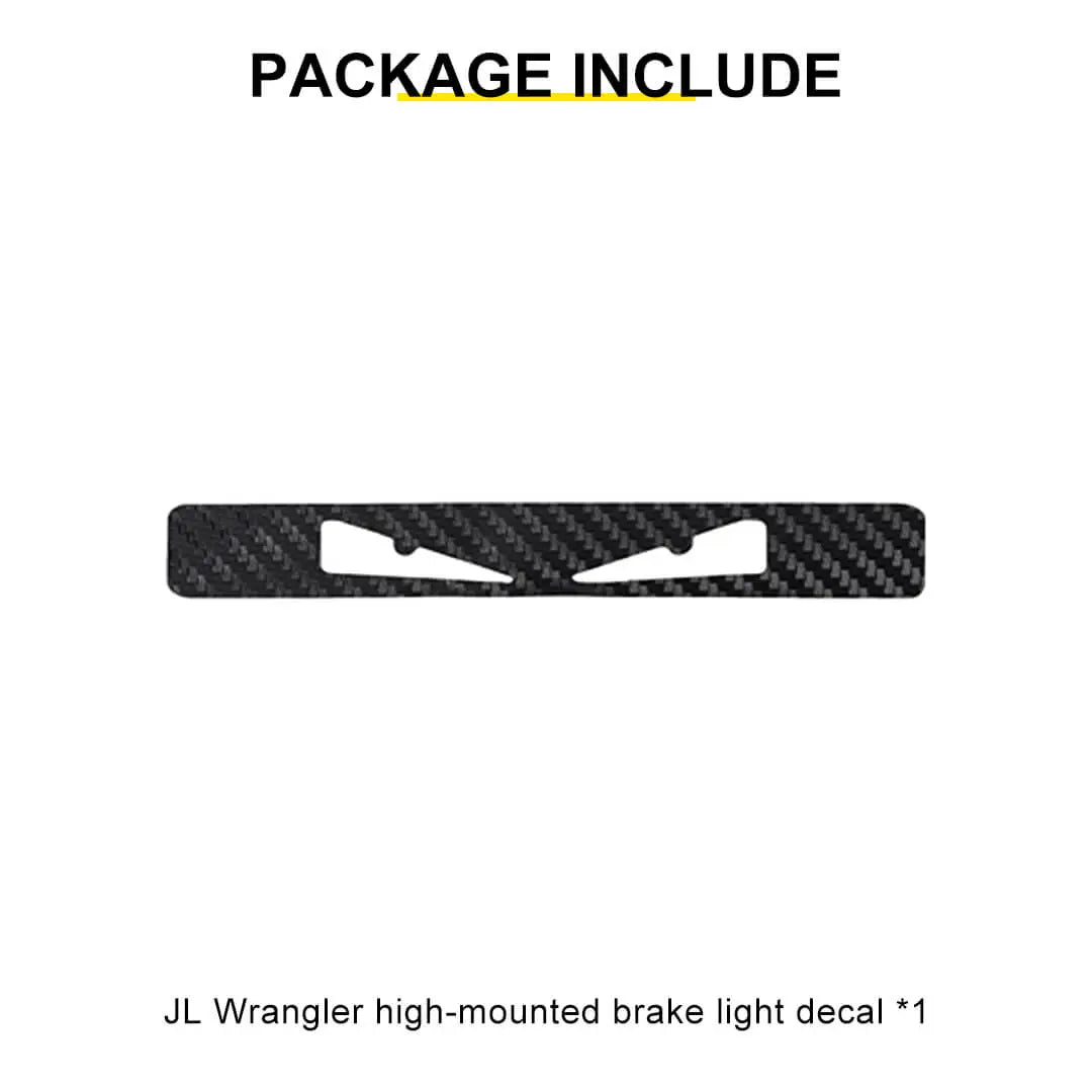 For 2018+ Jeep Wrangler JL Exterior High Brake Light Cover Trim