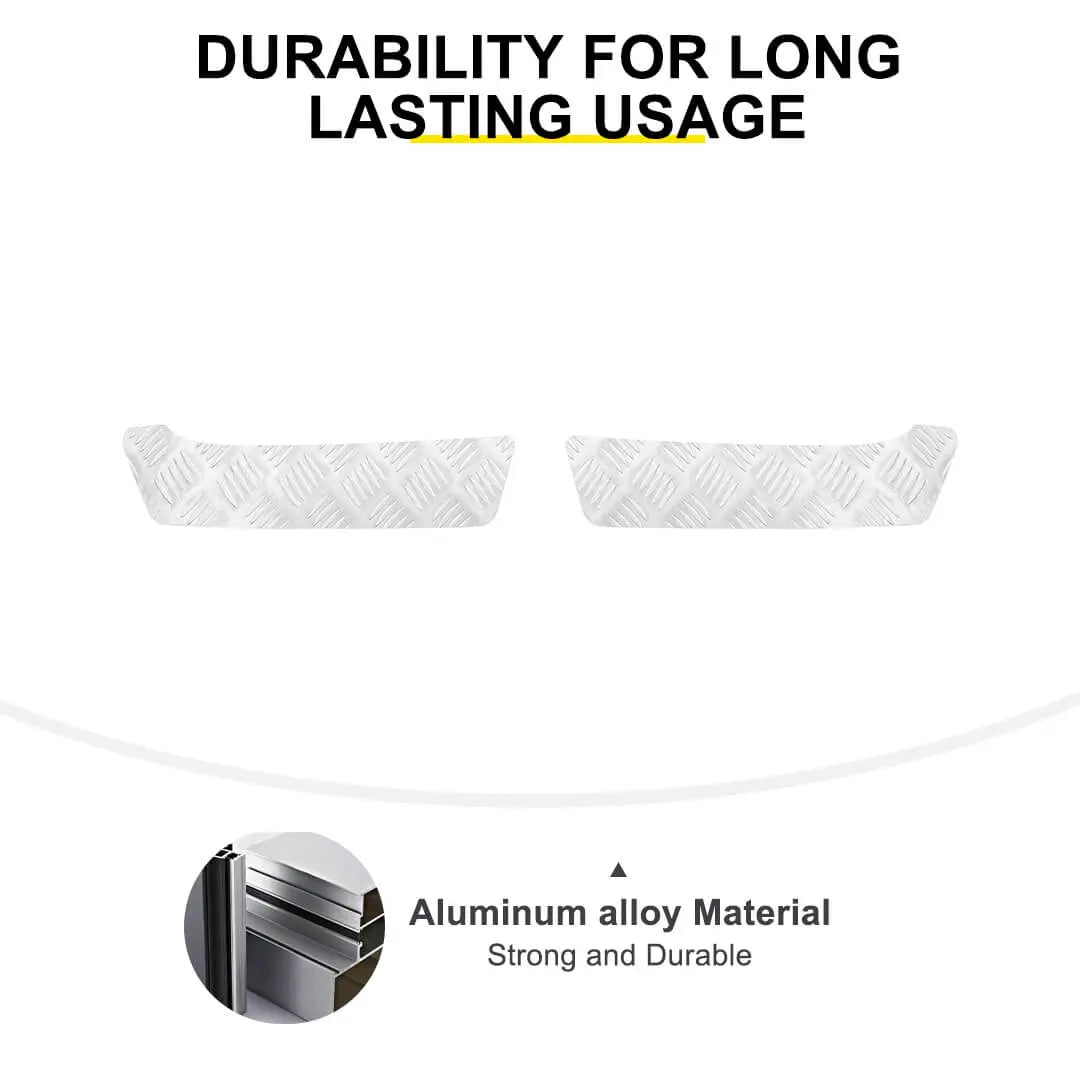 For 2018+ Jeep Wrangler JL Exterior Rear Bumper Protector Sill Plate Trim Cover (2 pcs)