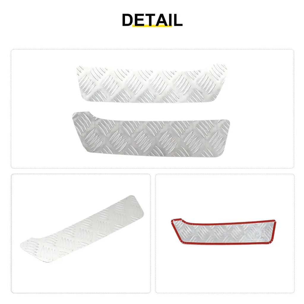 For 2018+ Jeep Wrangler JL Exterior Rear Bumper Protector Sill Plate Trim Cover (2 pcs)