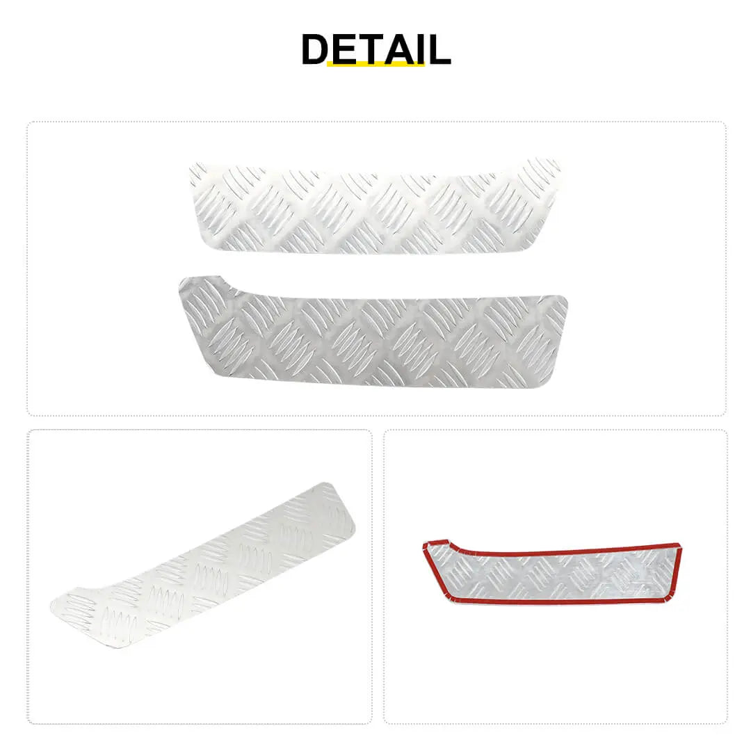For 2018+ Jeep Wrangler JL Exterior Rear Bumper Protector Sill Plate Trim Cover (2 pcs)