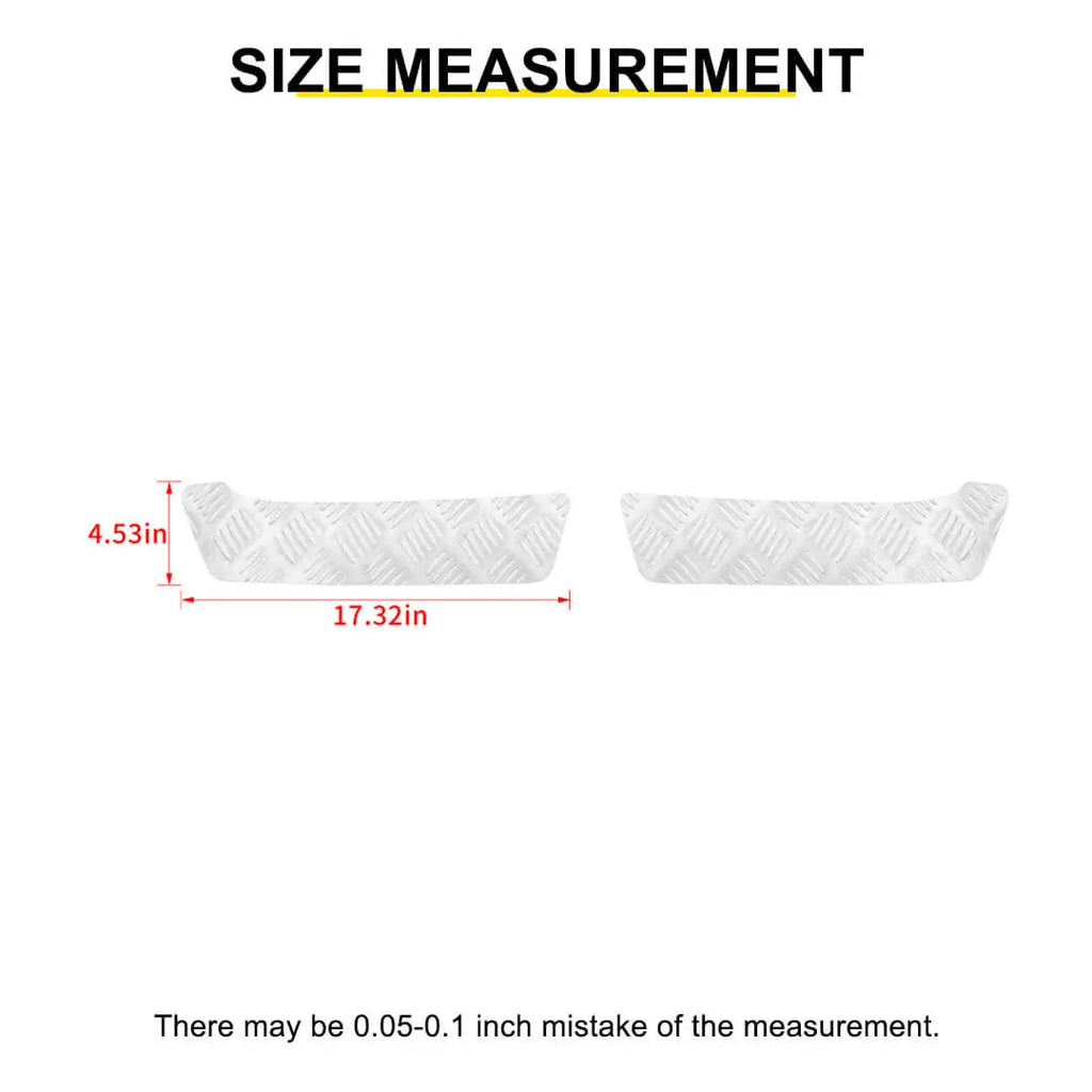For 2018+ Jeep Wrangler JL Exterior Rear Bumper Protector Sill Plate Trim Cover (2 pcs)
