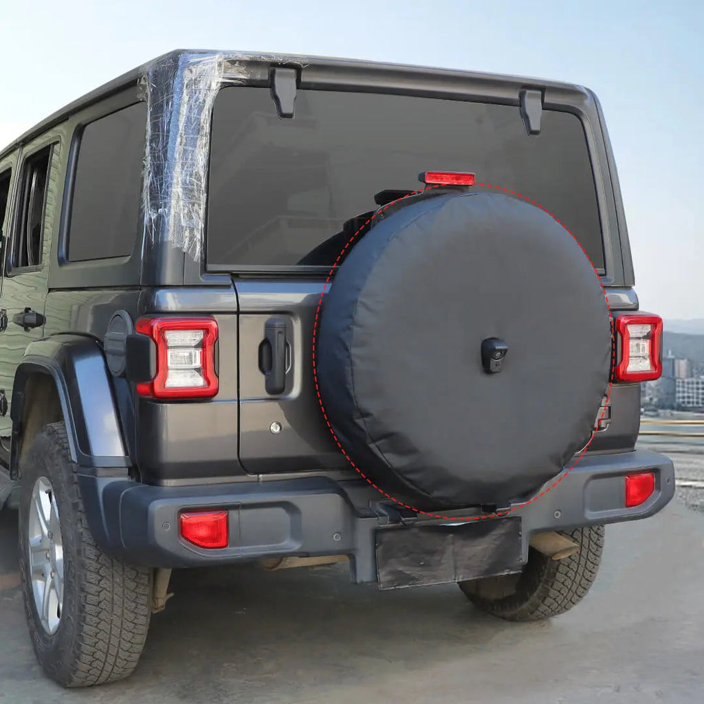 For 2018+ Jeep Wrangler JL Exterior Rear Spare Tire Cover Spare Wheel Cover