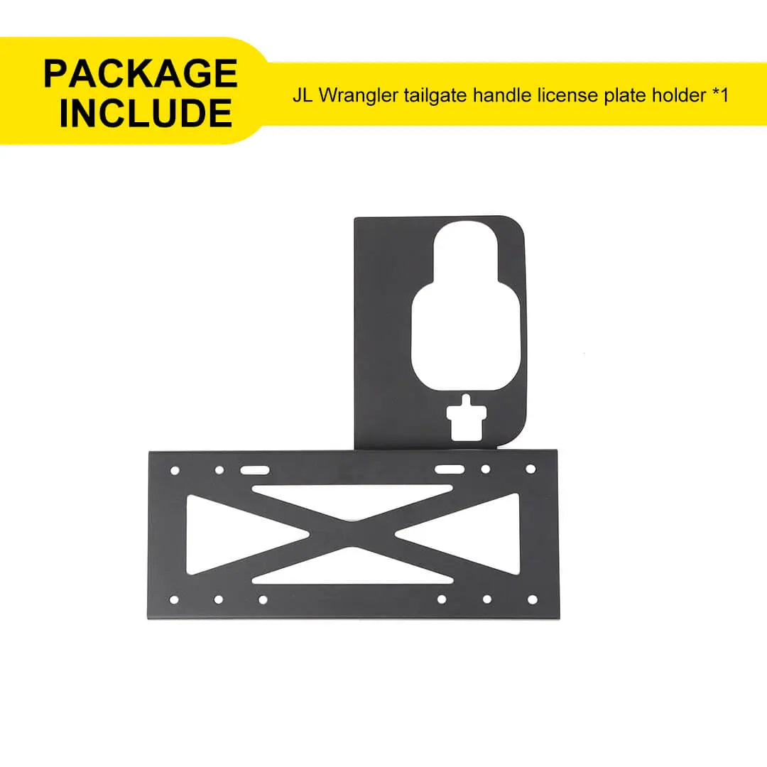 For 2018+ Jeep Wrangler JL Exterior Rear Tailgate Door Handle License Plate Holder Bracket
