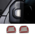 For 2018+ Jeep Wrangler JL Exterior Side Door Rearview Mirror Turn Signal Light Cover, Smoked Black