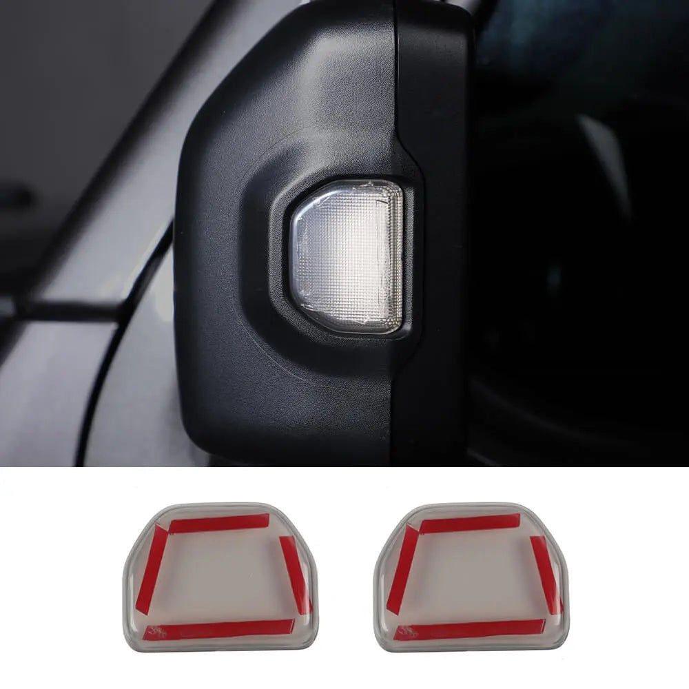 For 2018+ Jeep Wrangler JL Exterior Side Door Rearview Mirror Turn Signal Light Cover, Smoked Black