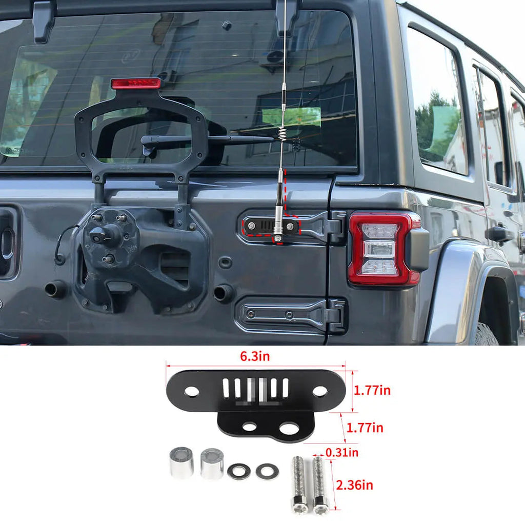 For 2018+ Jeep Wrangler JL Exterior Tailgate Rear Door Hinge Antenna Bracket