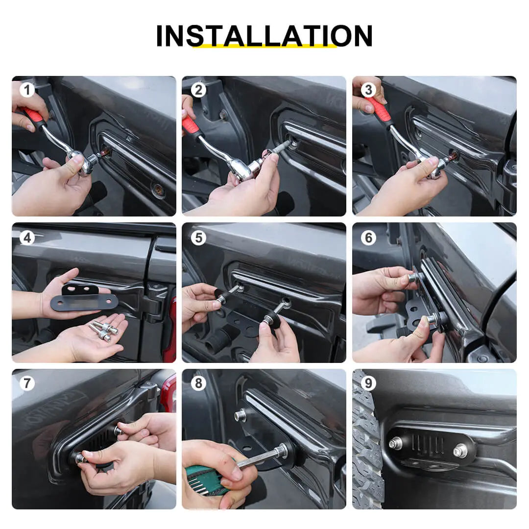For 2018+ Jeep Wrangler JL Exterior Tailgate Rear Door Hinge Antenna Bracket