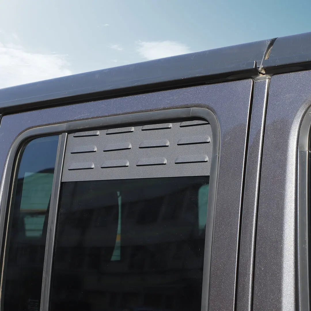 For 2018+ Jeep Wrangler JL Front Rear Window Louver Vent Rear Window Blinds Kit (4 pcs)