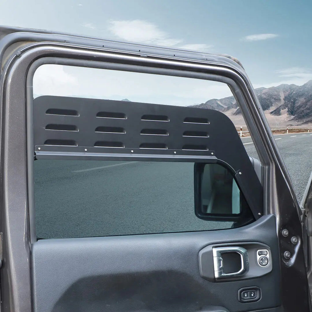 For 2018+ Jeep Wrangler JL Front Rear Window Louver Vent Rear Window Blinds Kit (4 pcs)
