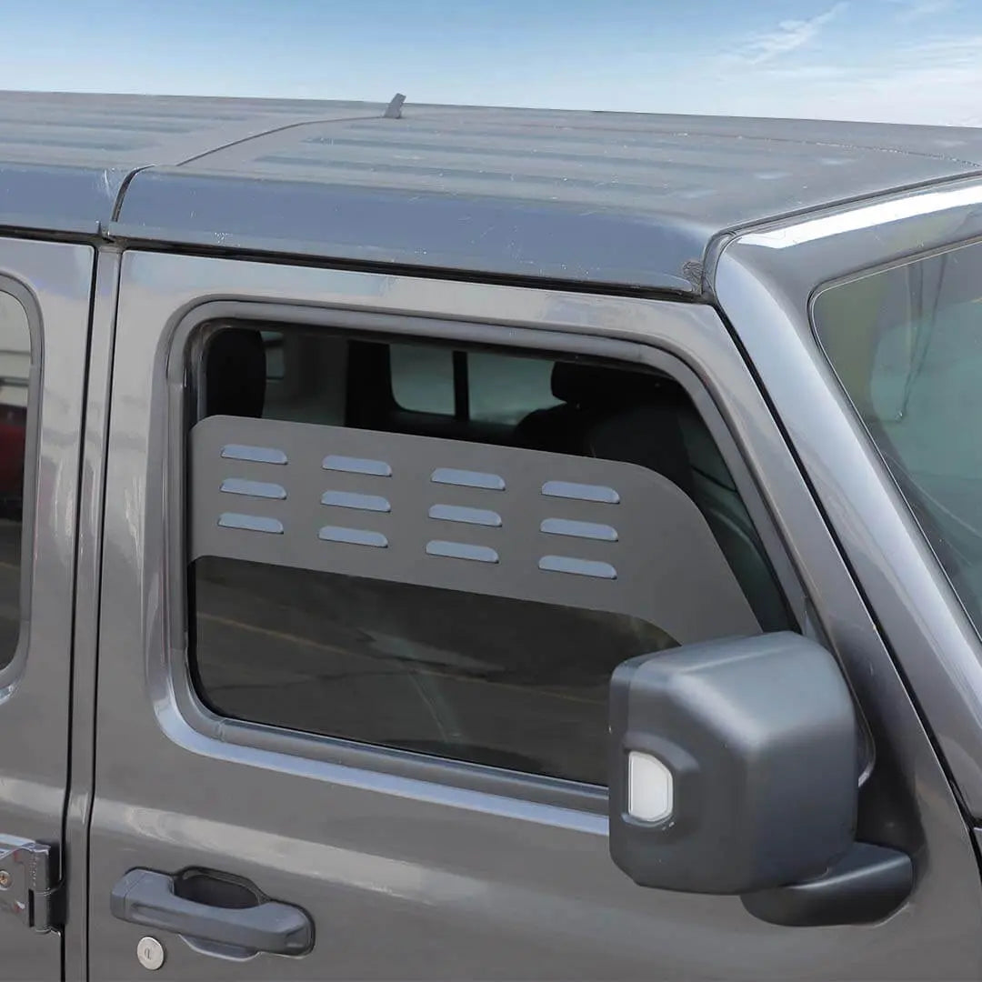 For 2018+ Jeep Wrangler JL Front Rear Window Louver Vent Rear Window Blinds Kit (4 pcs)