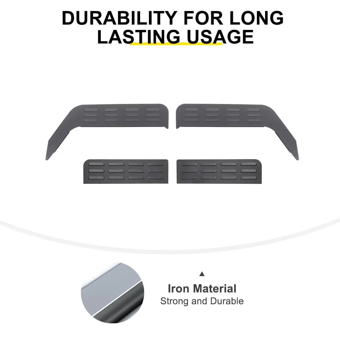 For 2018+ Jeep Wrangler JL Front Rear Window Louver Vent Rear Window Blinds Kit (4 pcs)