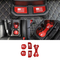 For 2018+ Jeep Wrangler JL Front & Rear Cup Holder Insert Mat Coaster Trim Cover (5 pcs)