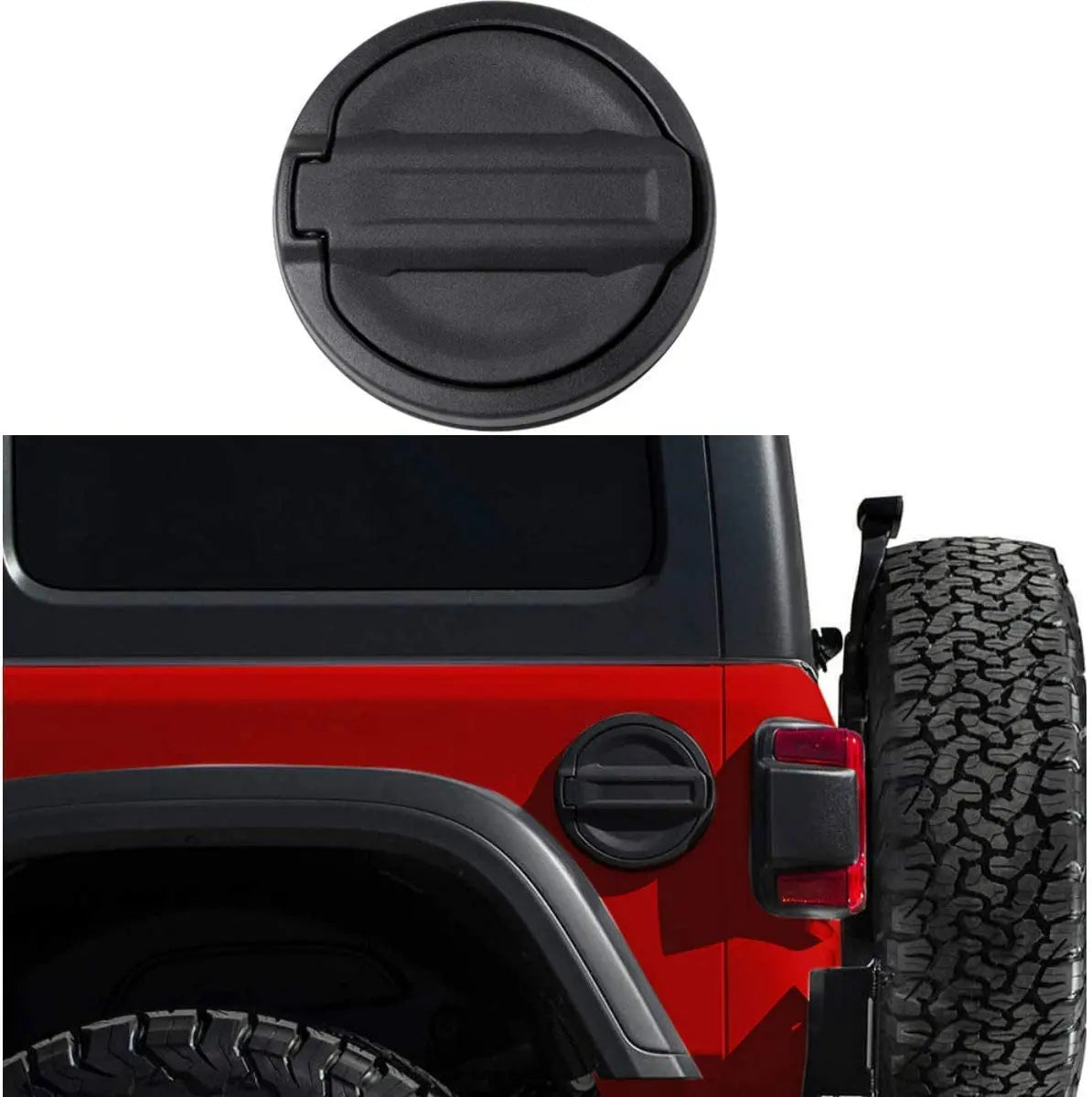 For 2018+ Jeep Wrangler JL Gas Tank Cap Aluminum Fuel Filler Door Cover Not FIT 4XE