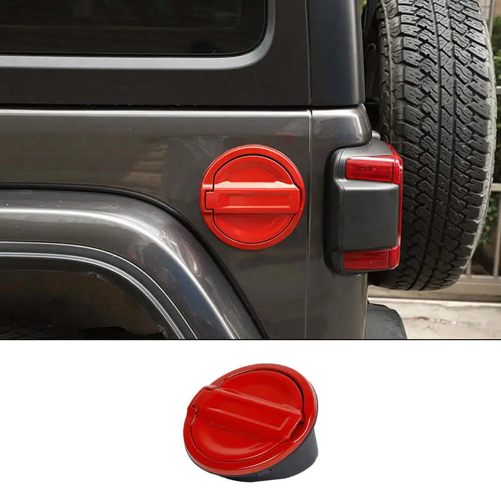 For 2018+ Jeep Wrangler JL Gas Tank Cap Aluminum Fuel Filler Door Cover Not FIT 4XE