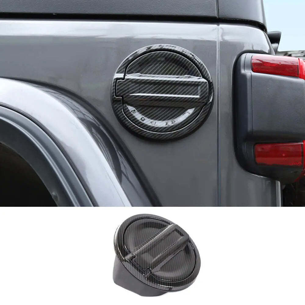 For 2018+ Jeep Wrangler JL Gas Tank Cap Aluminum Fuel Filler Door Cover Not FIT 4XE