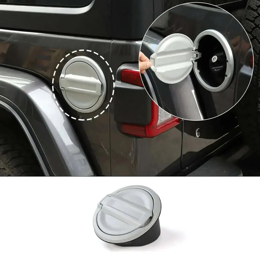 For 2018+ Jeep Wrangler JL Gas Tank Cap Aluminum Fuel Filler Door Cover Not FIT 4XE