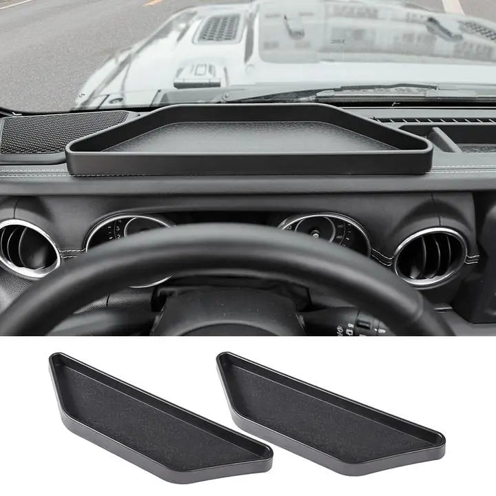 For 2018+ Jeep Wrangler JL/Gladiator JT 2 x Inner Dashboard Storage Tray Dash Organizer
