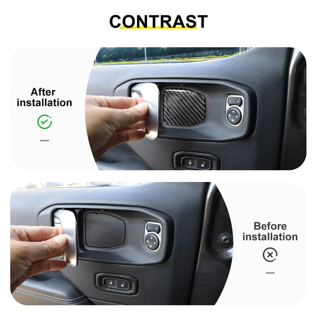 For 2018+ Jeep Wrangler JL/Gladiator JT 4-Door Interior Door Handle Bowl Cover Trim