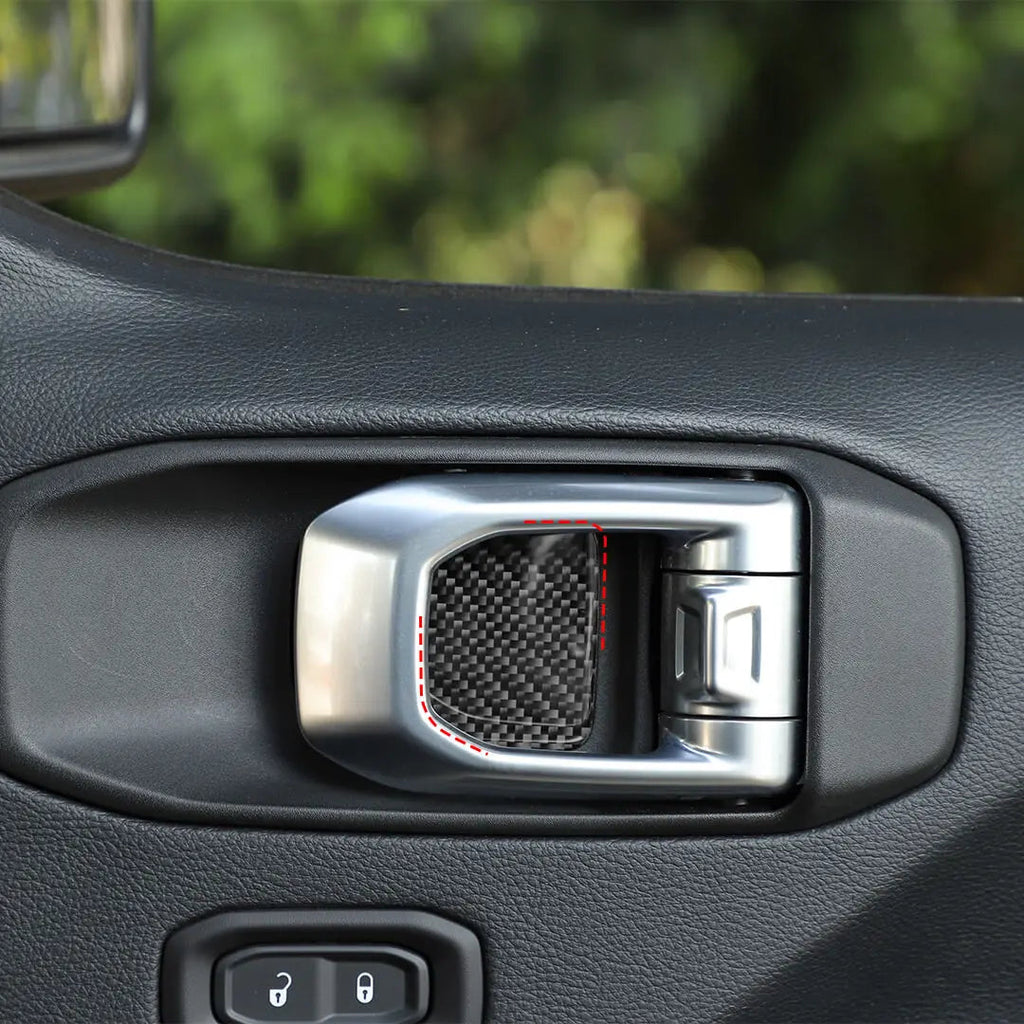 For 2018+ Jeep Wrangler JL/Gladiator JT 4-Door Interior Door Handle Bowl Cover Trim