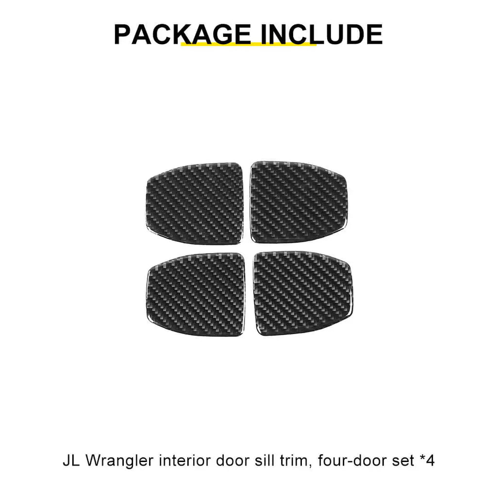 For 2018+ Jeep Wrangler JL/Gladiator JT 4-Door Interior Door Handle Bowl Cover Trim