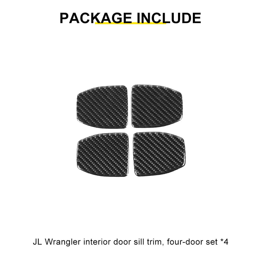 For 2018+ Jeep Wrangler JL/Gladiator JT 4-Door Interior Door Handle Bowl Cover Trim