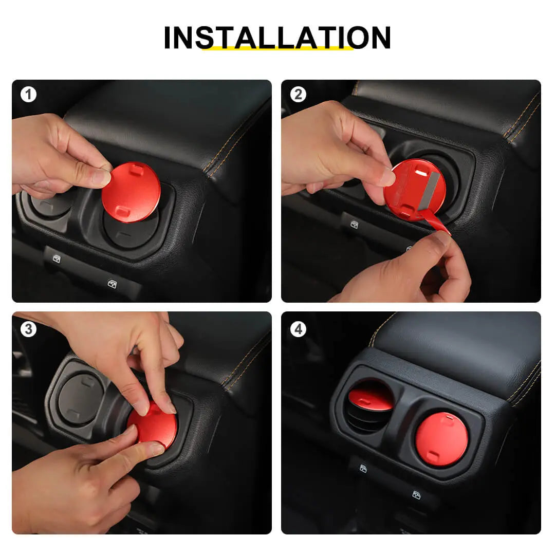 For 2018+ Jeep Wrangler JL / Gladiator JT 6 x Dashboard & Armrest Box Air Condition Vent Cover Trim