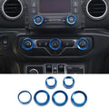 For 2018+ Jeep Wrangler JL/Gladiator JT Air Conditioner Headlight Switch Knob Trim Kit