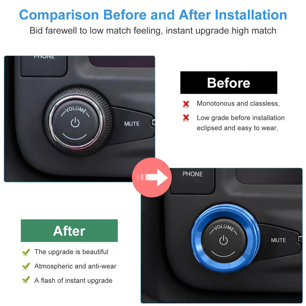 For 2018+ Jeep Wrangler JL/Gladiator JT Air Conditioner Headlight Switch Knob Trim Kit