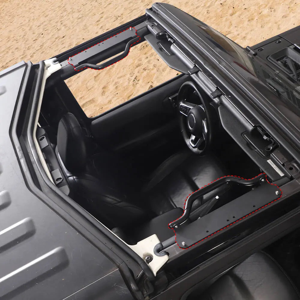 For 2018+ Jeep Wrangler JL Gladiator JT Alloy/Iron Car Roof Hard Top Grab Handles