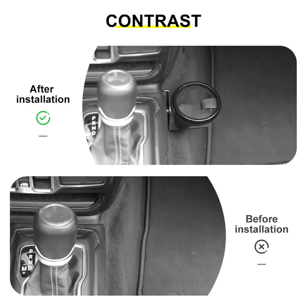 For 2018+ Jeep Wrangler JL/Gladiator JT Drink Water Cup Holder Mount Bolt-on Stand Bracket