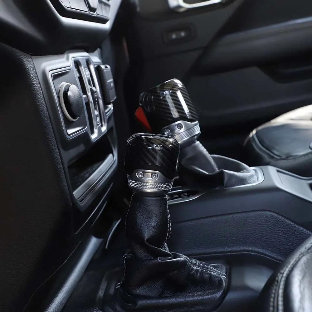 For 2018+ Jeep Wrangler JL/JLU Gladiator JT Gear Shift Knob & 4WD Shift Knob Cover Trim Interior Accessories