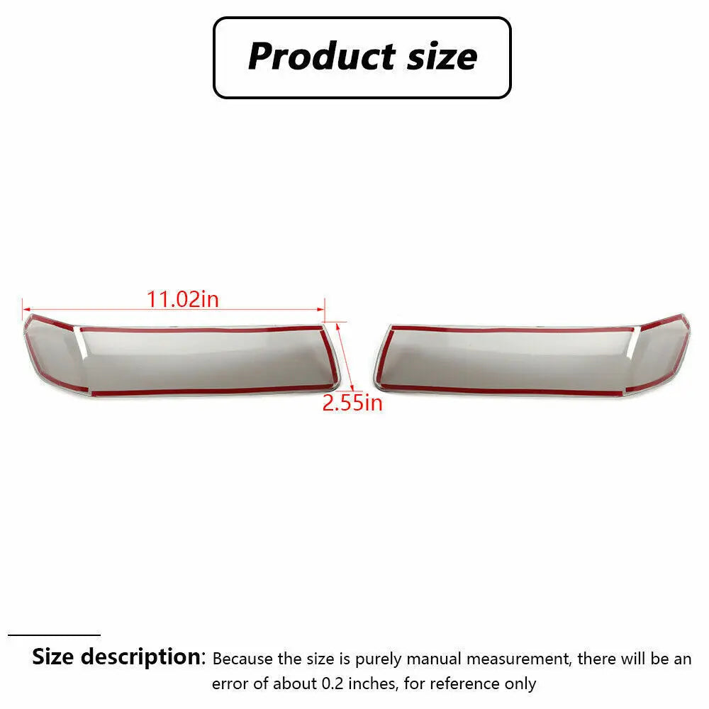 For 2018+ Jeep Wrangler JL Gladiator JT Front Eyebrow Light Lamp Cover Trim Smoked Black