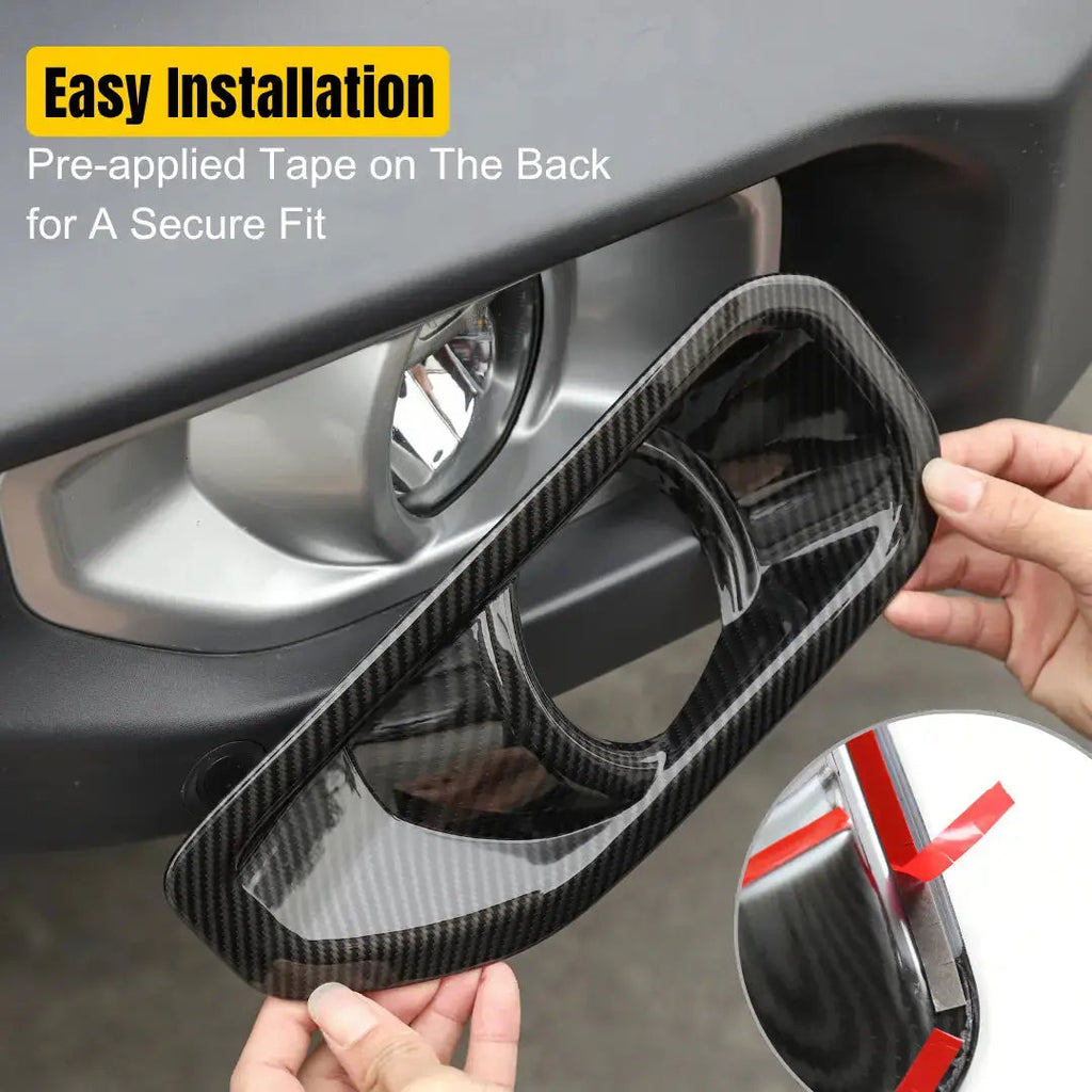 For Jeep Wrangler JL & Gladiator JT Fog Light Bezel Cover Trim – International/Export-Spec Compact Silver Fog Bezel Only