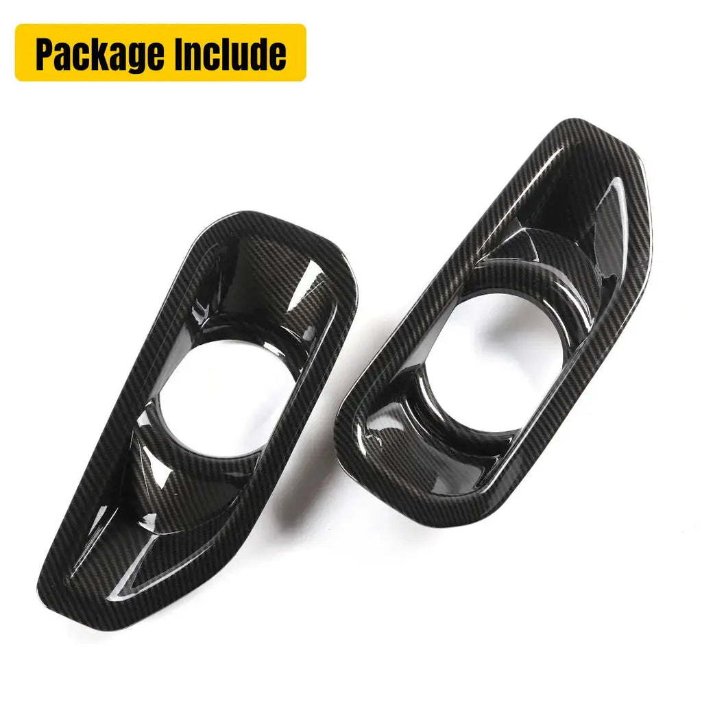 For Jeep Wrangler JL & Gladiator JT Fog Light Bezel Cover Trim – International/Export-Spec Compact Silver Fog Bezel Only