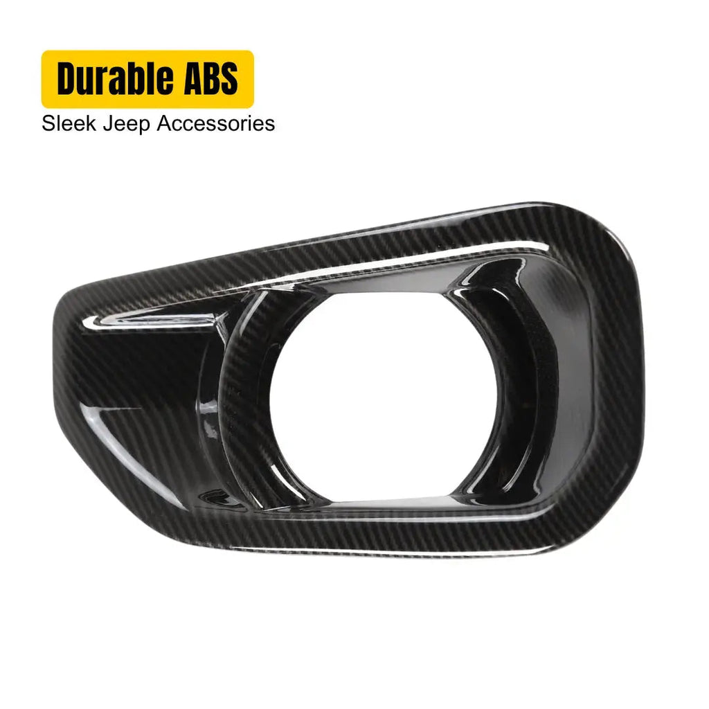 For Jeep Wrangler JL & Gladiator JT Fog Light Bezel Cover Trim – International/Export-Spec Compact Silver Fog Bezel Only