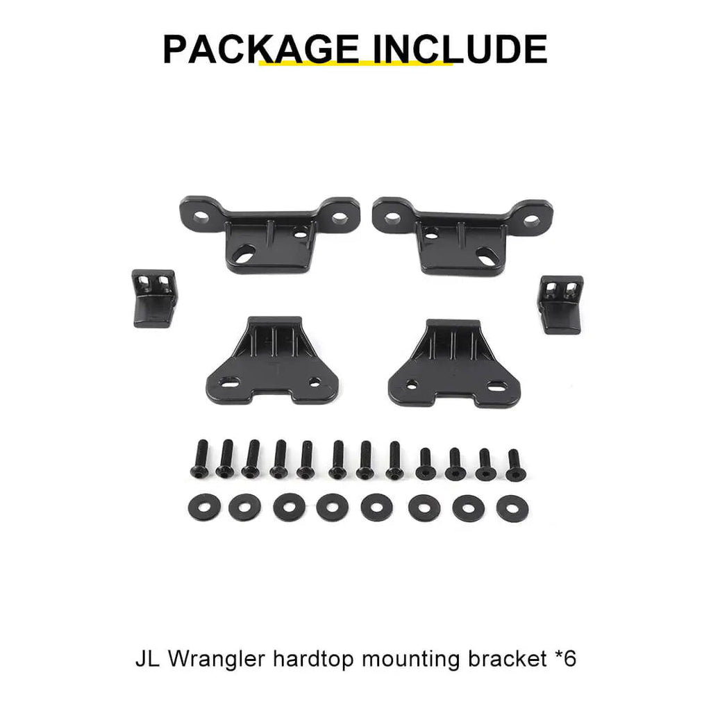 For 2018+ Jeep Wrangler JL / Gladiator JT Hard Top Mounting Brackets Kit （6 pcs）