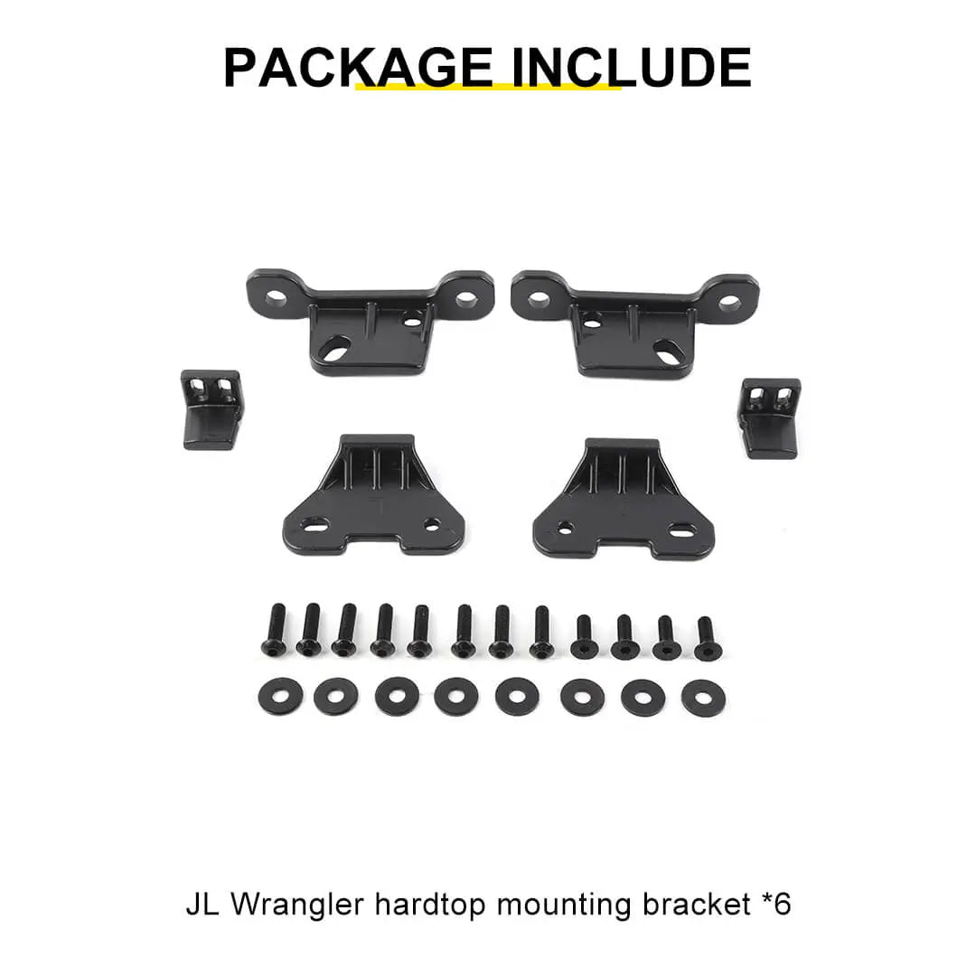 For 2018+ Jeep Wrangler JL / Gladiator JT Hard Top Mounting Brackets Kit （6 pcs）