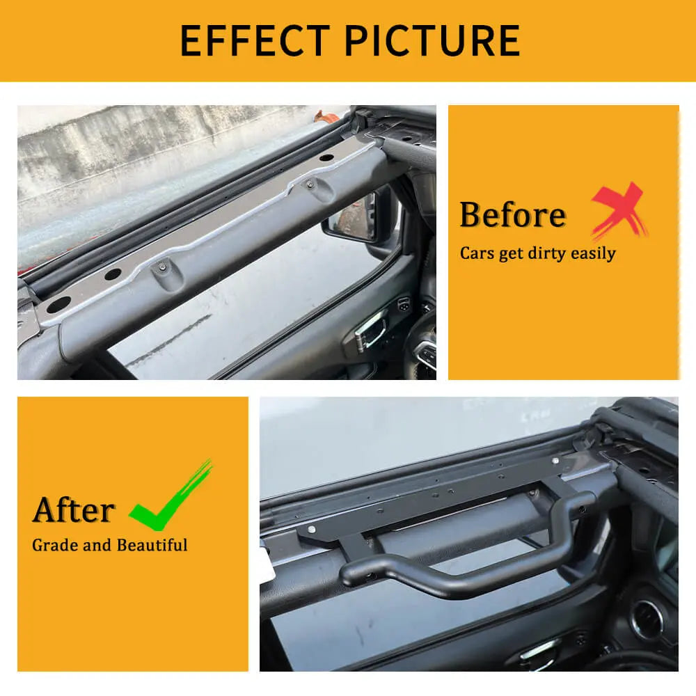 For 2018+ Jeep Wrangler JL Gladiator JT Heavy-Duty Aluminum Alloy Top Grab Handle (2 pcs)