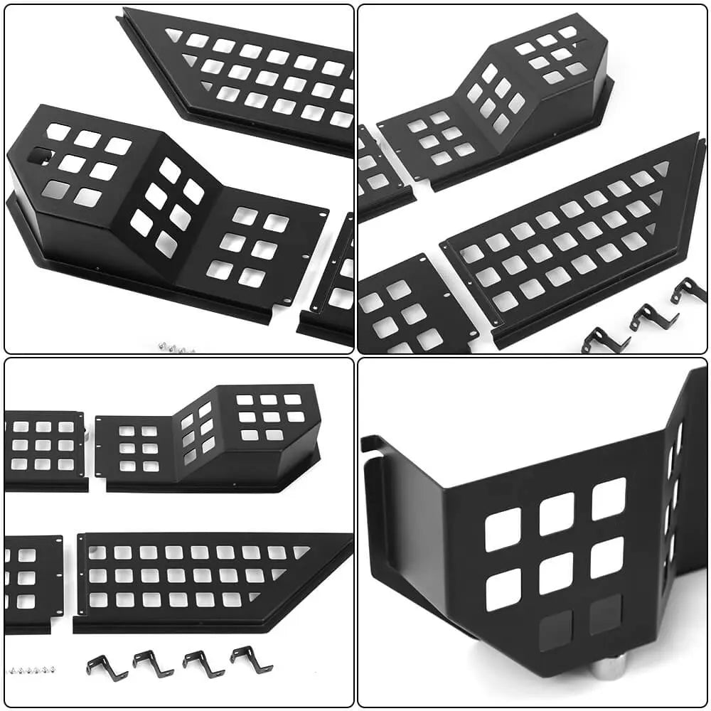 For 2018+ Jeep Wrangler JL/Gladiator JT Front Door Net Replacement Full-length Door Map Pockets Metal Storage Box Organizer