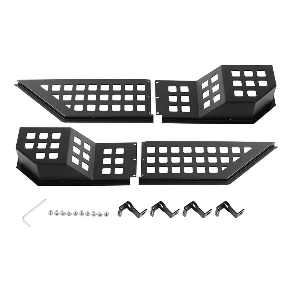 For 2018+ Jeep Wrangler JL/Gladiator JT Front Door Net Replacement Full-length Door Map Pockets Metal Storage Box Organizer