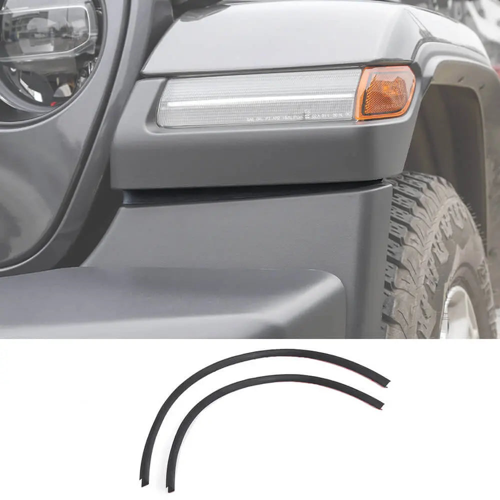 For 2018+ Jeep Wrangler JL/Gladiator JT Rubber Seal Strips Wheel Eyebrow Mudguard