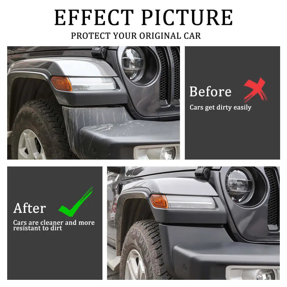 For 2018+ Jeep Wrangler JL/Gladiator JT Rubber Seal Strips Wheel Eyebrow Mudguard